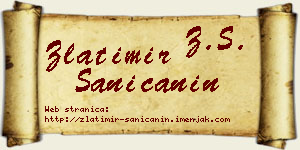 Zlatimir Saničanin vizit kartica